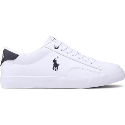 Sneakersy Polo Ralph Lauren Theron V RF104105 White Smooth PU/Navy w/ Navy PP