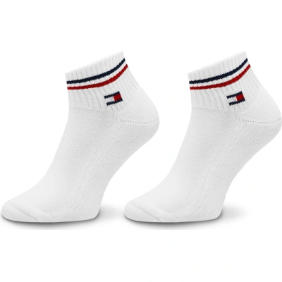 Sada 2 párů nízkých ponožek unisex Tommy Hilfiger 701228177 White 001